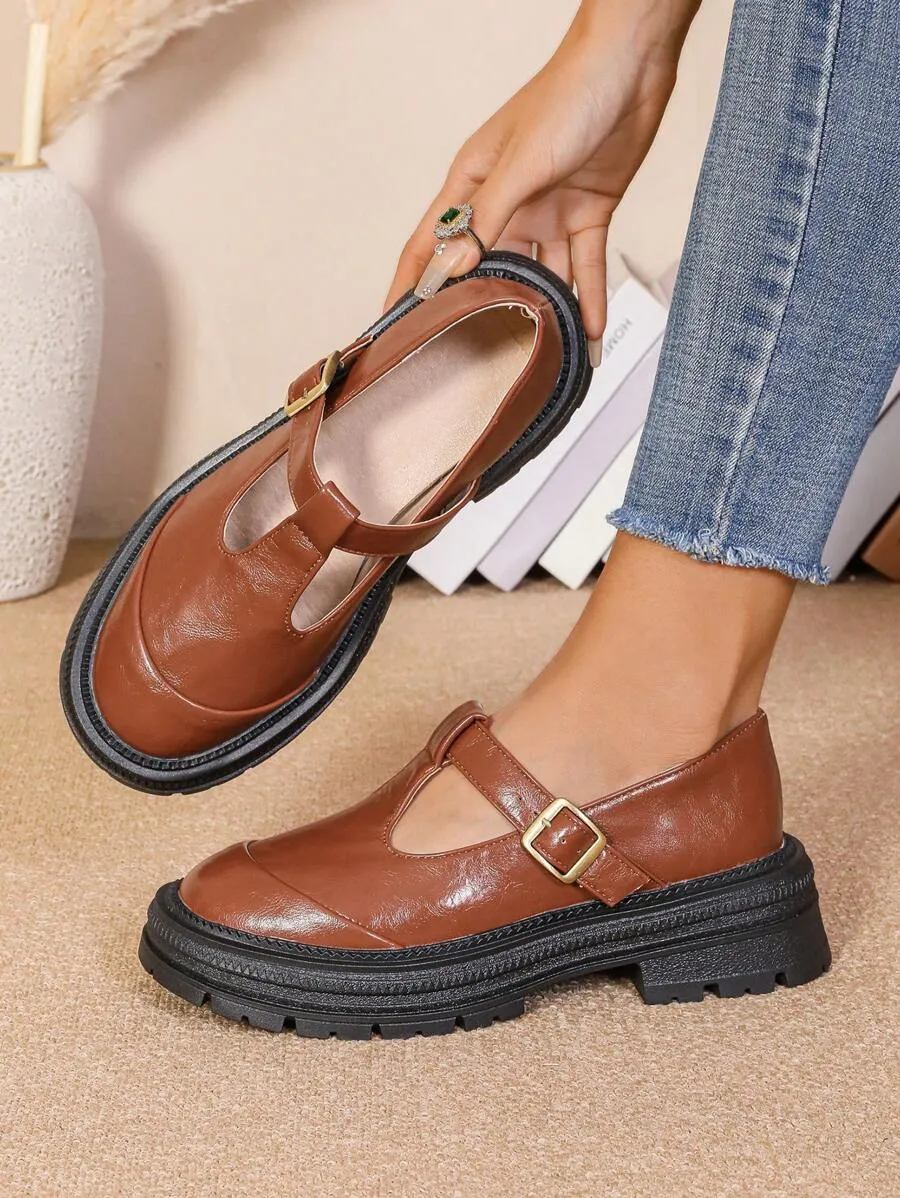 Casual High Heel Shoes for Women, Closed Toe Slip-On Style with Sophisticated Stitching